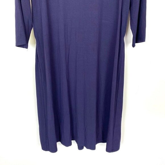 Eileen Fisher Womens Tie Back Shift Dress Blue S - Picture 3 of 9